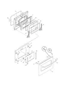 Door parts for Kenmore Range 790.46573401 (79046573401, 790 46573401) from AppliancePartsPros.com