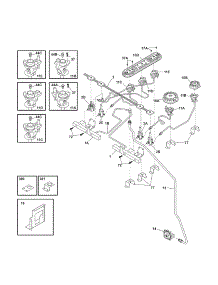 Burner parts for Kenmore Range 790.46623500 (79046623500, 790 46623500) from AppliancePartsPros.com