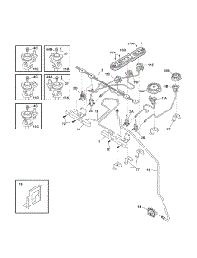 Burner parts for Kenmore Range 790.46629500 (79046629500, 790 46629500) from AppliancePartsPros.com