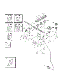 Burner parts for Kenmore Range 790.46633600 (79046633600, 790 46633600) from AppliancePartsPros.com