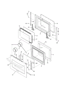 Door parts for Kenmore Range 790.46703605 (79046703605, 790 46703605) from AppliancePartsPros.com