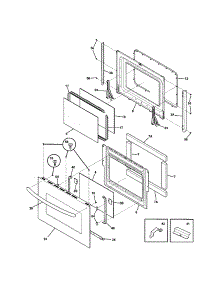 Door parts for Kenmore Range 790.46703606 (79046703606, 790 46703606) from AppliancePartsPros.com