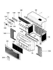 Cabinet / Front Grille Assy parts for Kenmore Air Conditioner 580.75062500 (58075062500, 580 75062500) from AppliancePartsPros.com