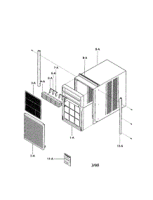 Cabinet / Front Grille Assembly parts for Kenmore Air Conditioner 580.75063500 (58075063500, 580 75063500) from AppliancePartsPros.com