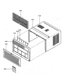 Cabinet / Front Grille Assy parts for Kenmore Air Conditioner 580.75081500 (58075081500, 580 75081500) from AppliancePartsPros.com