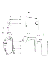 Compressor parts for Kenmore Air Conditioner 580.75085500 (58075085500, 580 75085500) from AppliancePartsPros.com