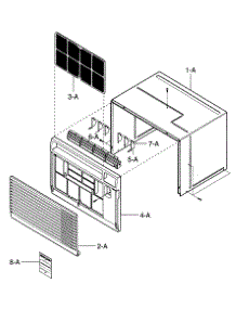 Cabinet / Front Grille Assy parts for Kenmore Air Conditioner 580.75119500 (58075119500, 580 75119500) from AppliancePartsPros.com