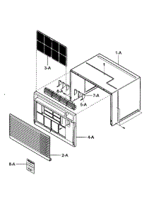 Cabinet / Front Grille Assy parts for Kenmore Air Conditioner 580.75119700 (58075119700, 580 75119700) from AppliancePartsPros.com