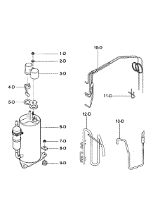 Compressor Parts parts for Kenmore Air Conditioner 580.75119700 (58075119700, 580 75119700) from AppliancePartsPros.com