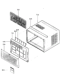 Cabinet / Front Grille Assy parts for Kenmore Air Conditioner 580.75121500 (58075121500, 580 75121500) from AppliancePartsPros.com