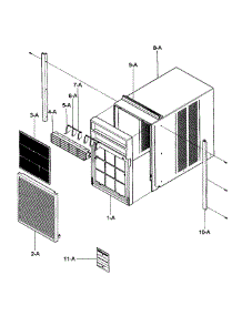 Cabinet / Front Grille Assy parts for Kenmore Air Conditioner 580.75123700 (58075123700, 580 75123700) from AppliancePartsPros.com