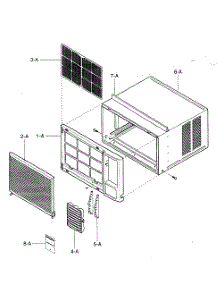 Cabinet / Front Grille Assy parts for Kenmore Air Conditioner 580.75124500 (58075124500, 580 75124500) from AppliancePartsPros.com