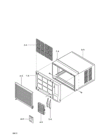 Cabinet And Grille Parts parts for Kenmore Air Conditioner 580.75124700 (58075124700, 580 75124700) from AppliancePartsPros.com
