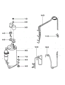 Compressor Parts parts for Kenmore Air Conditioner 580.75130500 (58075130500, 580 75130500) from AppliancePartsPros.com