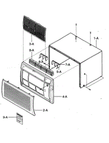 Cabinet / Front Grille Assy parts for Kenmore Air Conditioner 580.75130500 (58075130500, 580 75130500) from AppliancePartsPros.com