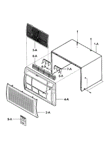 Cabinet / Front Grille Assy parts for Kenmore Air Conditioner 580.75130700 (58075130700, 580 75130700) from AppliancePartsPros.com