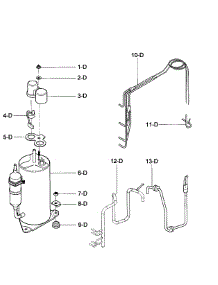 Compressor Parts parts for Kenmore Air Conditioner 580.75130700 (58075130700, 580 75130700) from AppliancePartsPros.com