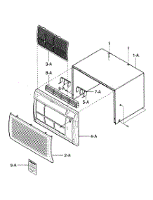 Cabinet / Front Grille parts for Kenmore Air Conditioner 580.75135500 (58075135500, 580 75135500) from AppliancePartsPros.com