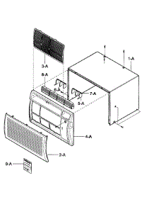 Cabinet / Front Grille Assy parts for Kenmore Air Conditioner 580.75135700 (58075135700, 580 75135700) from AppliancePartsPros.com