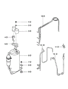 Compressor Parts parts for Kenmore Air Conditioner 580.75144700 (58075144700, 580 75144700) from AppliancePartsPros.com