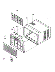 Cabinet / Front Grille Assy parts for Kenmore Air Conditioner 580.75180500 (58075180500, 580 75180500) from AppliancePartsPros.com