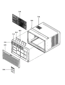 Cabinet / Front Grille Assy parts for Kenmore Air Conditioner 580.75180700 (58075180700, 580 75180700) from AppliancePartsPros.com