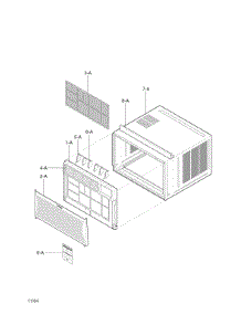 Cabinet And Front Grille Parts parts for Kenmore Room Air Conditioner 580.75251800 (58075251800, 580 75251800) from AppliancePartsPros.com