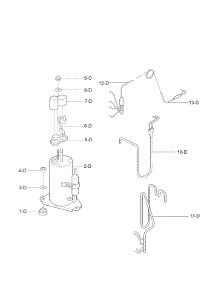 Compressor Parts parts for Kenmore Room Air Conditioner 580.76081800 (58076081800, 580 76081800) from AppliancePartsPros.com