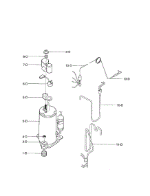 Compressor parts for Kenmore Air Conditioner 580.76100500 (58076100500, 580 76100500) from AppliancePartsPros.com