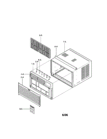 Cabinet & Front Grille Assembly parts for Kenmore Air Conditioner 580.76100500 (58076100500, 580 76100500) from AppliancePartsPros.com