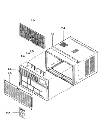 Cabinet / Front Grille Assy parts for Kenmore Air Conditioner 580.76100700 (58076100700, 580 76100700) from AppliancePartsPros.com