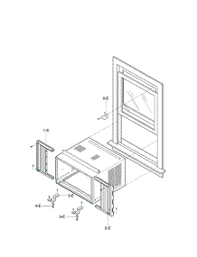 Installation Parts parts for Kenmore Room Air Conditioner 580.76100800 (58076100800, 580 76100800) from AppliancePartsPros.com