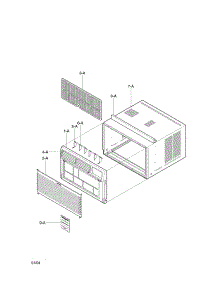 Cabinet And Front Grille Assembly Parts parts for Kenmore Room Air Conditioner 580.76100800 (58076100800, 580 76100800) from AppliancePartsPros.com