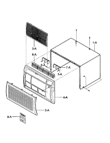 Cabinet / Front Grille Assy parts for Kenmore Air Conditioner 580.76105700 (58076105700, 580 76105700) from AppliancePartsPros.com