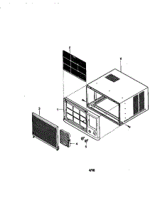 Cabinet And Front Grille Assembly parts for Kenmore Air Conditioner 580.78073890 (58078073890, 580 78073890) from AppliancePartsPros.com