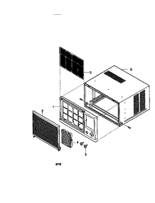 Cabinet And Front Grille Assembly parts for Kenmore Air Conditioner 580.78122890 (58078122890, 580 78122890) from AppliancePartsPros.com