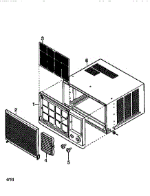 Cabinet And Front Grille Assembly parts for Kenmore Air Conditioner 580.78183890 (58078183890, 580 78183890) from AppliancePartsPros.com
