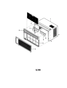 Cabinet And Front Grille parts for Kenmore Air Conditioner 580.79056890 (58079056890, 580 79056890) from AppliancePartsPros.com
