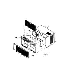 Cabinet And Front Grille Assembly parts for Kenmore Air Conditioner 580.79056891 (58079056891, 580 79056891) from AppliancePartsPros.com