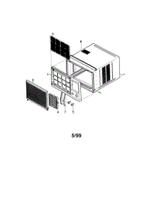 Cabinet And Front Grille parts for Kenmore Air Conditioner 580.79184890 (58079184890, 580 79184890) from AppliancePartsPros.com