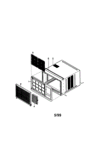 Cabinet And Front Grille parts for Kenmore Air Conditioner 580.79188890 (58079188890, 580 79188890) from AppliancePartsPros.com