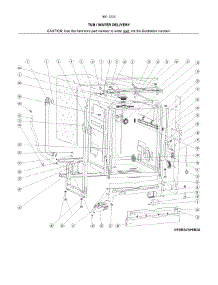 Tub / Water Delivery parts for Kenmore Dishwasher 587.12332F01B (58712332F01B, 587 12332F01B) from AppliancePartsPros.com