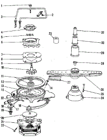 Motor, Heater, & Spray Arm Details parts for Kenmore Dishwasher 587.1400090 (5871400090, 587 1400090) from AppliancePartsPros.com