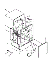 Tub And Frame Parts parts for Kenmore Dishwasher 665.13283K116 (66513283K116, 665 13283K116) from AppliancePartsPros.com