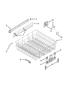 Upper Rack And Track Parts parts for Kenmore Dishwasher 665.13283K116 (66513283K116, 665 13283K116) from AppliancePartsPros.com