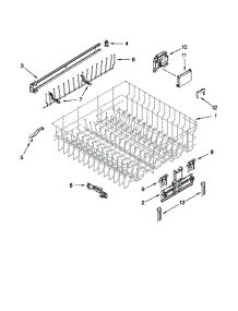 Upper Rack And Track Parts parts for Kenmore Dishwasher 665.13289K113 (66513289K113, 665 13289K113) from AppliancePartsPros.com