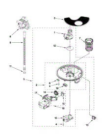 Pump And Motor Parts parts for Kenmore Dishwasher 665.13289K115 (66513289K115, 665 13289K115) from AppliancePartsPros.com