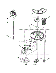 Pump And Motor Parts parts for Kenmore Dishwasher 665.13292K110 (66513292K110, 665 13292K110) from AppliancePartsPros.com