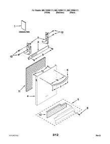 Door And Panel Parts parts for Kenmore Dishwasher 665.13293K111 (66513293K111, 665 13293K111) from AppliancePartsPros.com