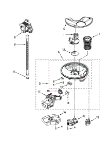 Pump And Motor Parts parts for Kenmore Dishwasher 665.13293K111 (66513293K111, 665 13293K111) from AppliancePartsPros.com